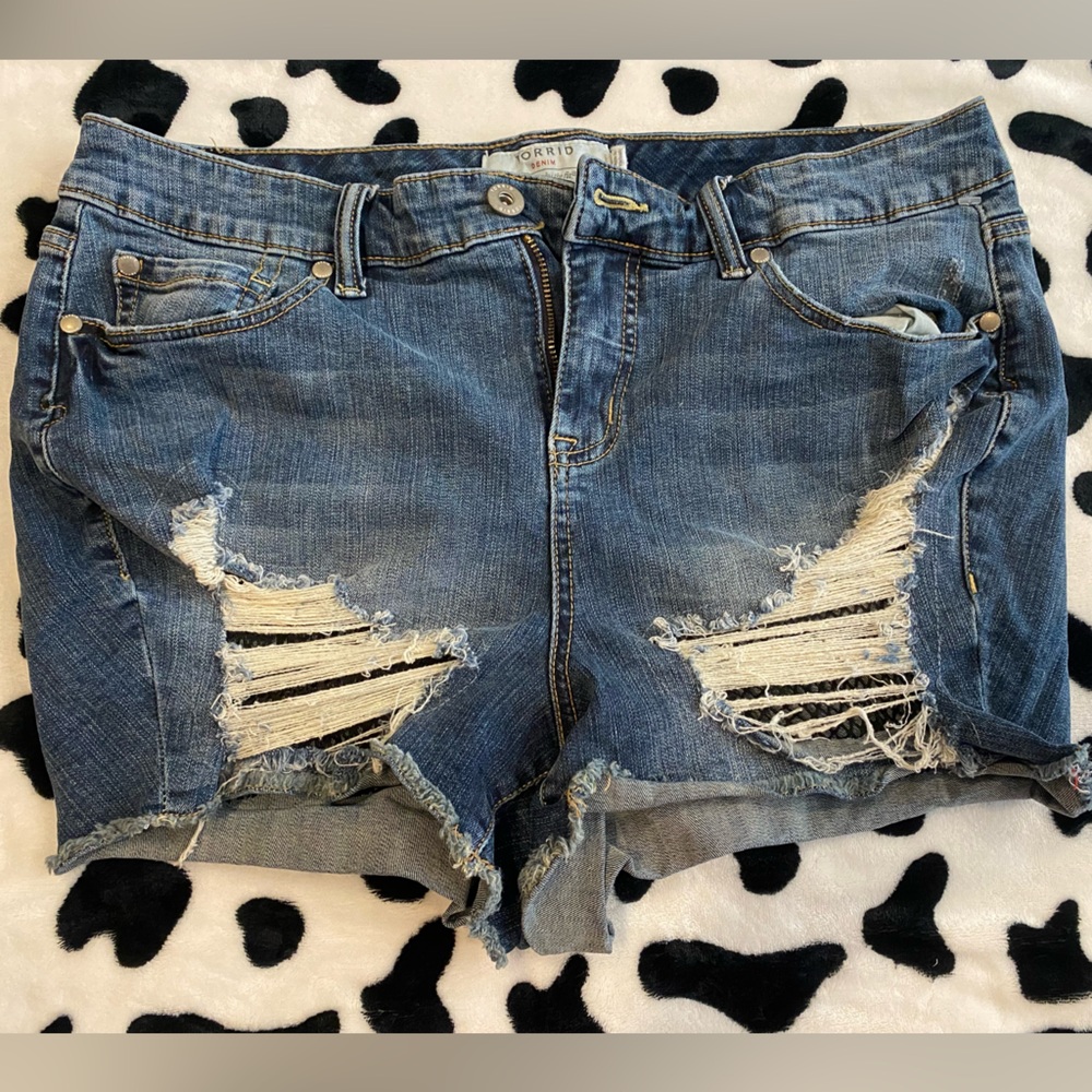 Torrid Fishnet Pocket Shorts